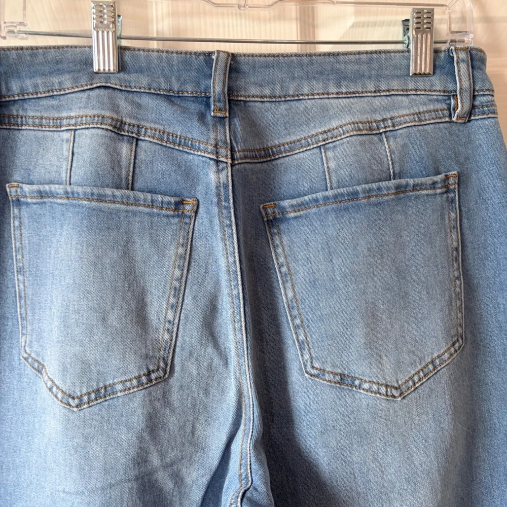 Indigo‎ Rein Destiny Curvy Wide Leg Jeans High Rise Light Wash Blue Size 11/29